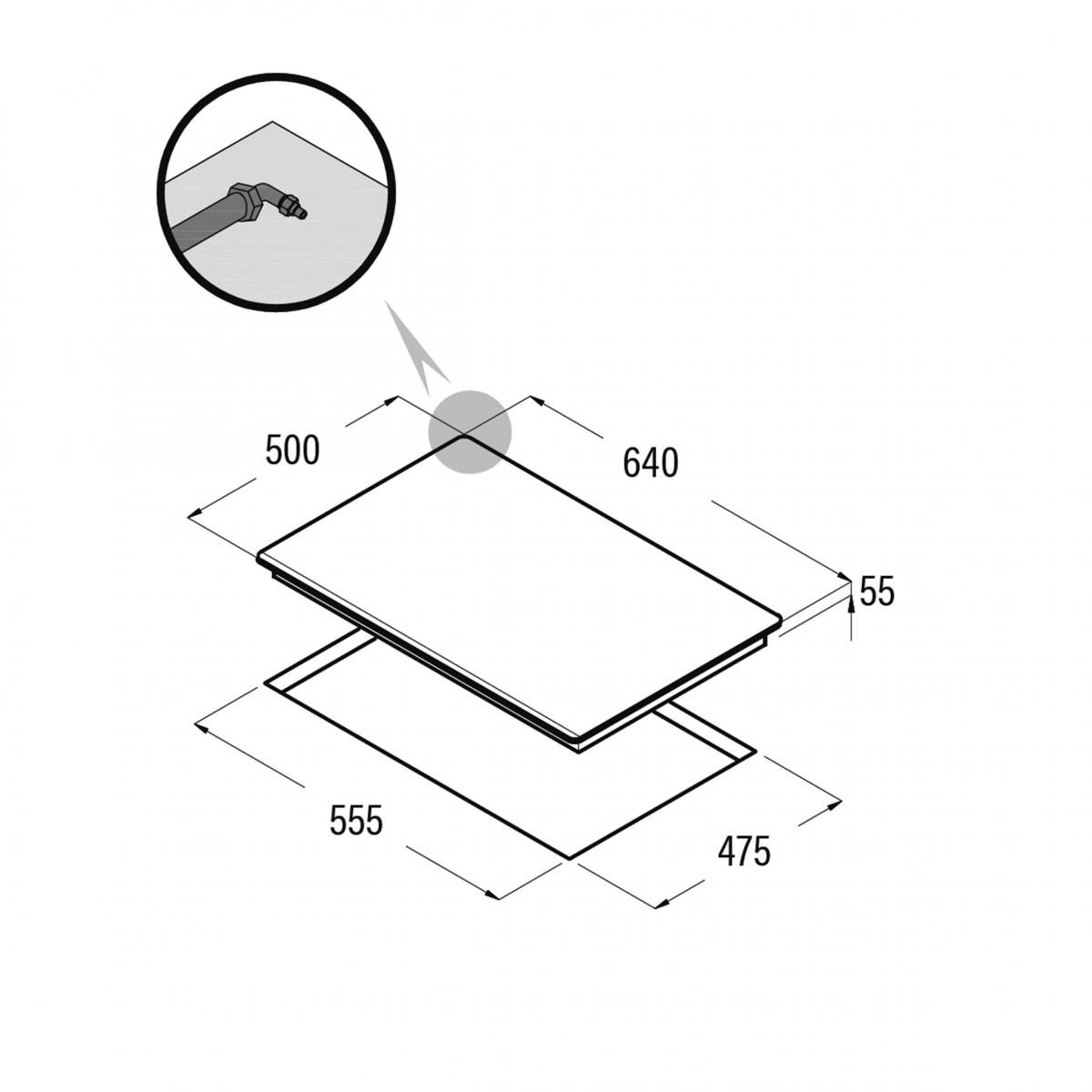 PLACA GAS CATA LCI6031BK 4F CRISTAL 08041500 NAT.TRI.CORONA PARRILLA