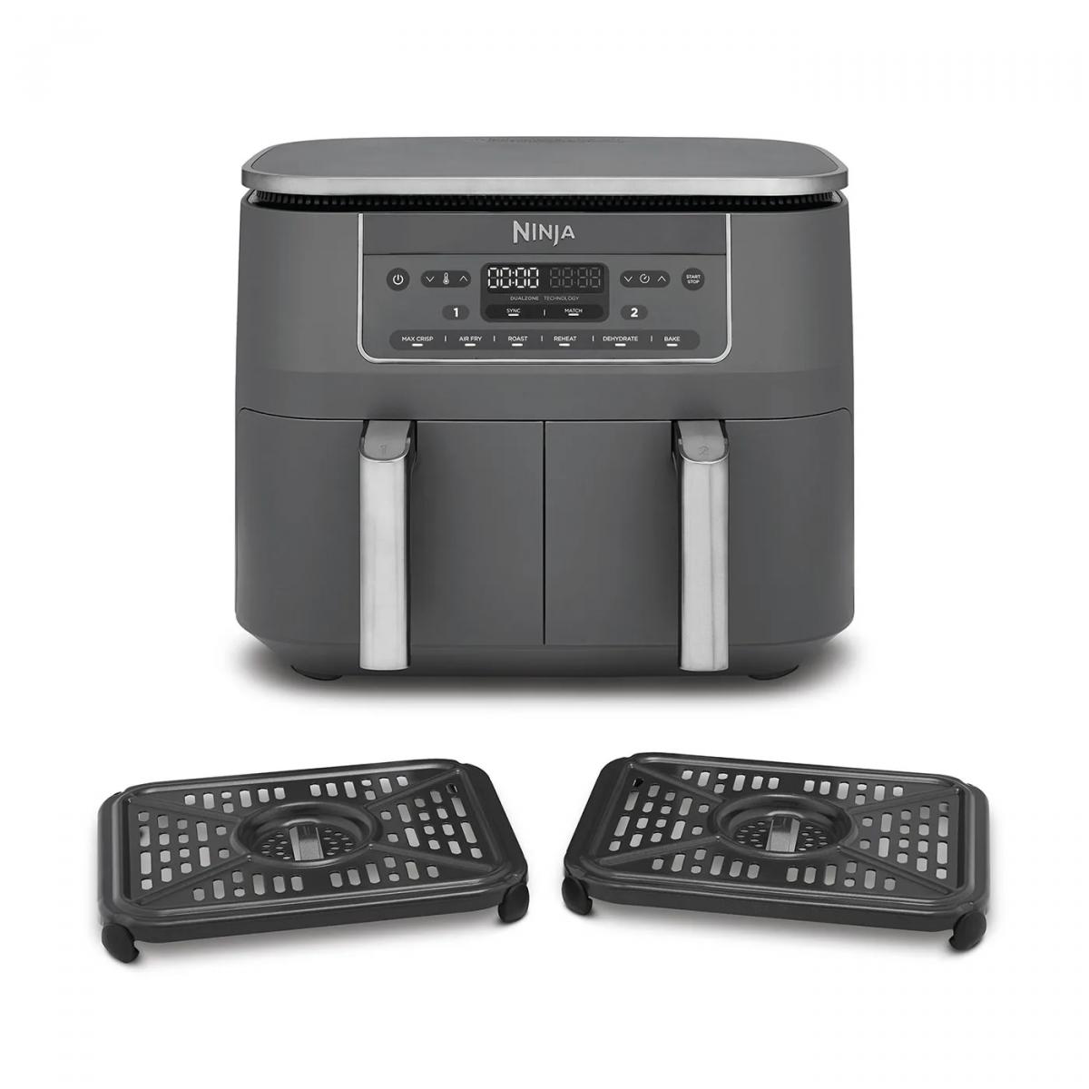 FREIDORA SIN ACEITE NINJA DZ300EU 6 EN 1 COMPART DOBLE 7,6L