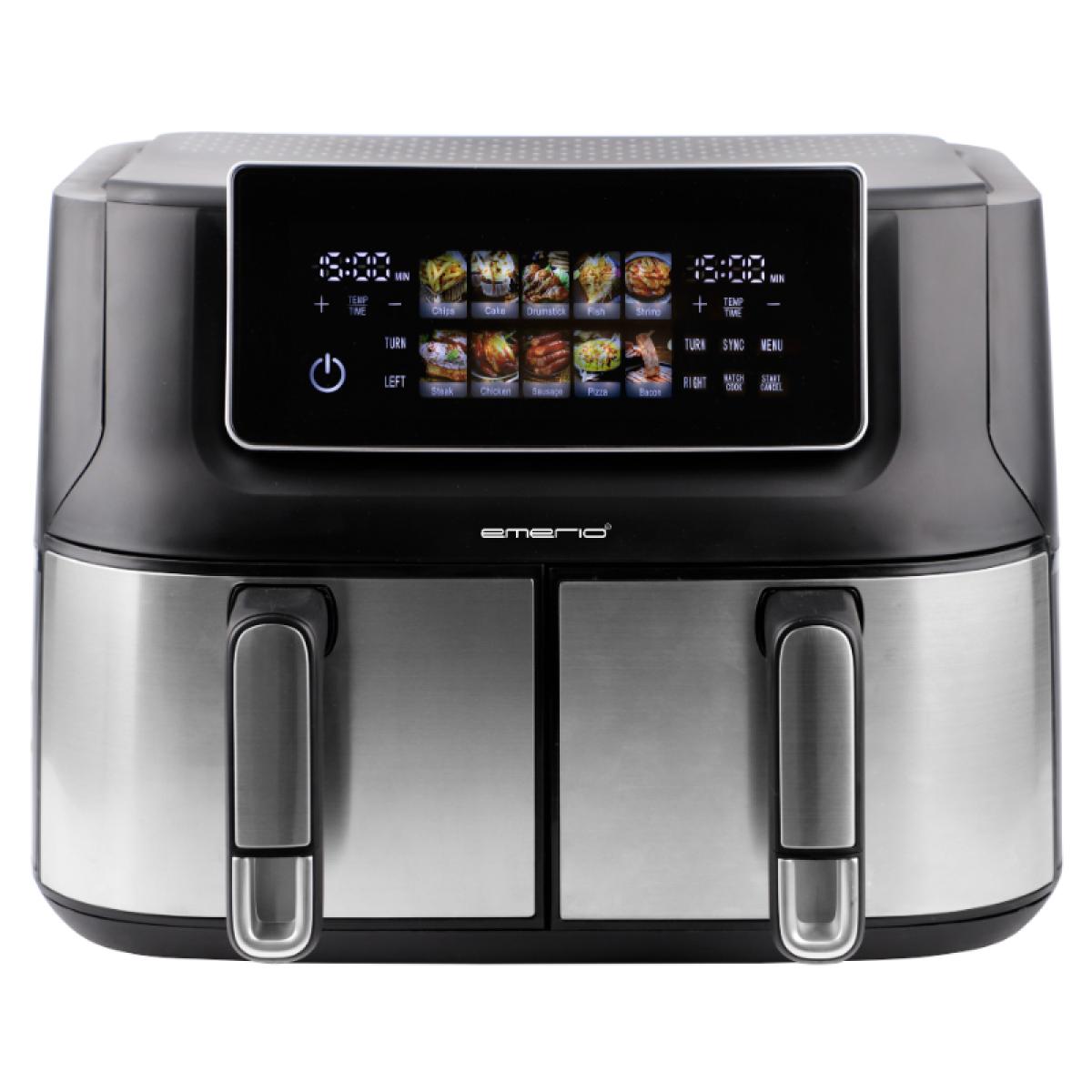 FREIDORA SIN ACEITE EMERIO AF-132787 9L (4,5L+4,5L) DUAL ZONE 1700W
