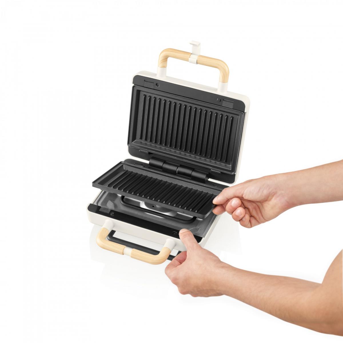 GRILL PANINI FLAMA 4961FL 22,5X13 PLACAS EXTRAIB.BCO