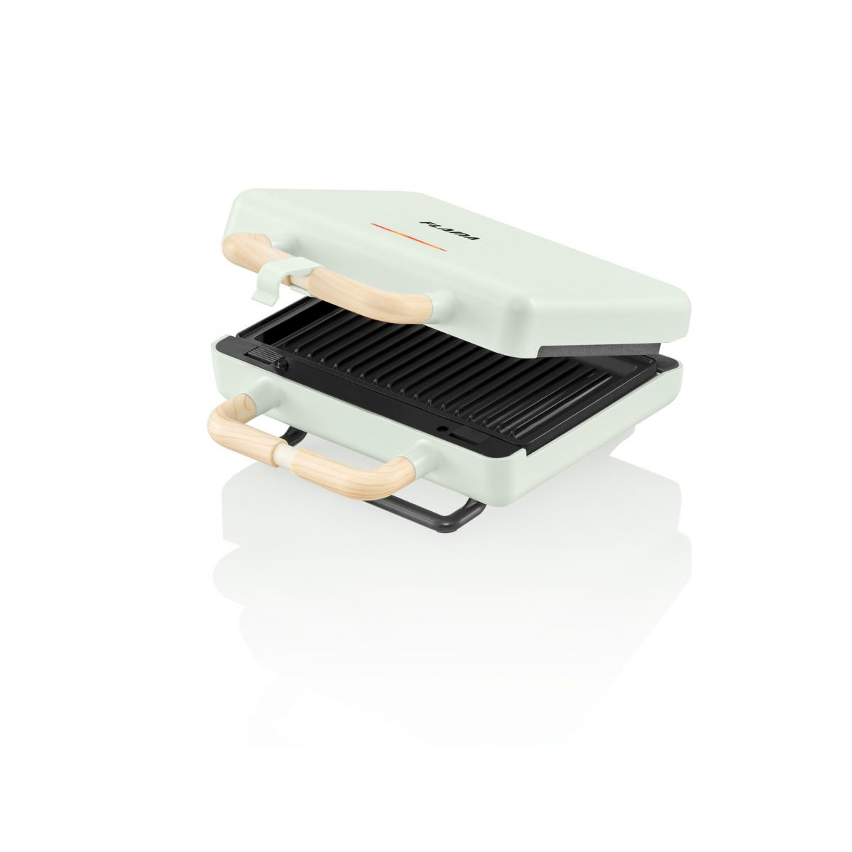 GRILL PANINI FLAMA 4964FL 22,5X13 PLACAS EXTRAIB.VERDE