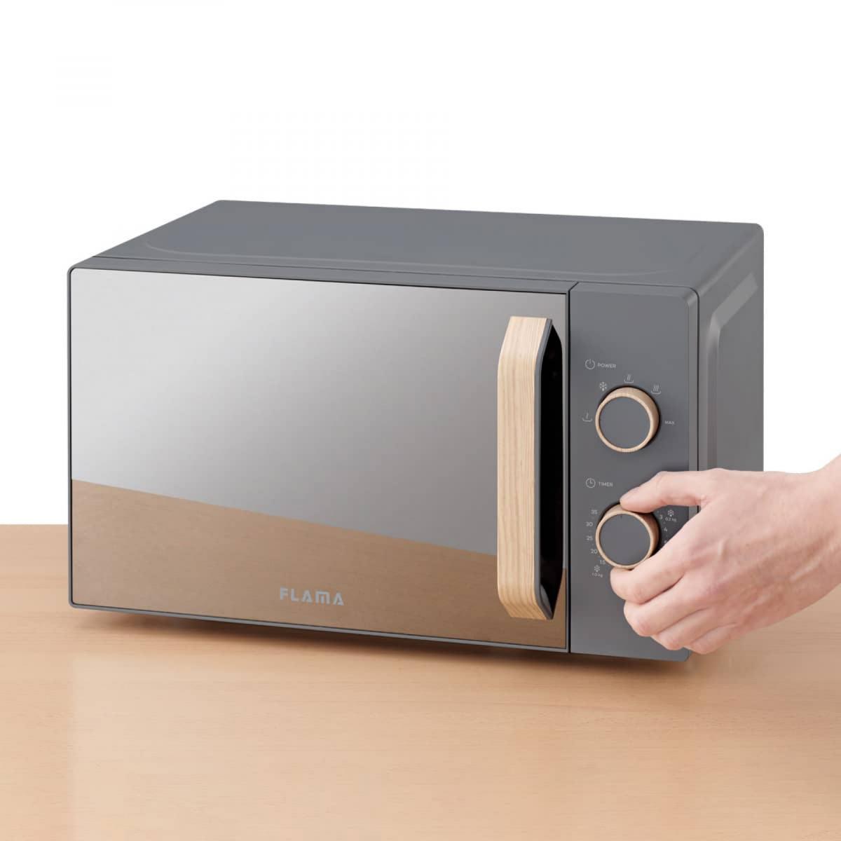 MICROONDAS FLAMA 1832FL 20L 700W S-GRILL CRISTAL-GRIS