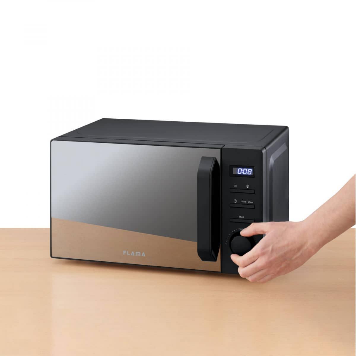 MICROONDAS FLAMA 1833FL 20L 700W S-GRILL CRISTAL-NEGRO DIGITAL