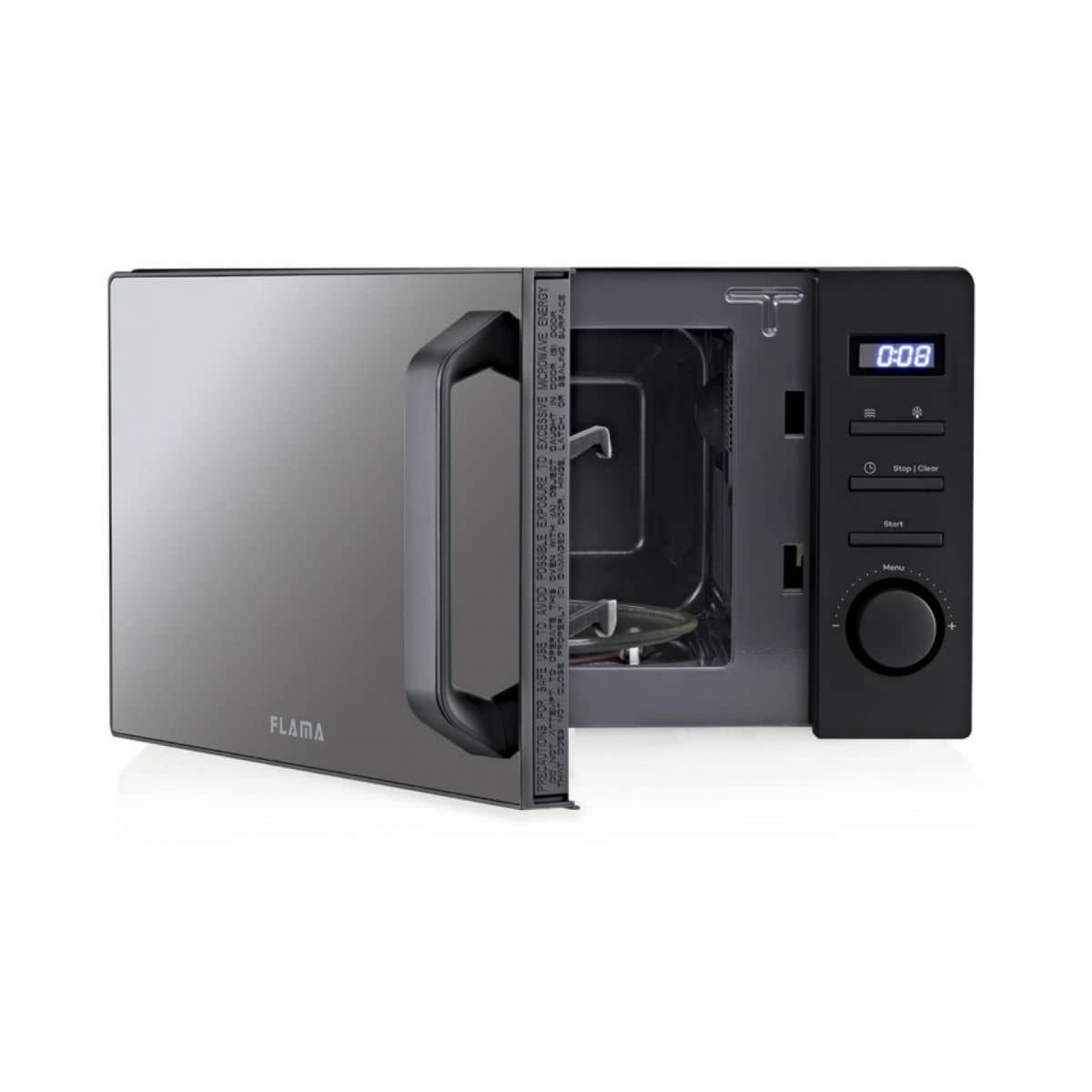 MICROONDAS FLAMA 1833FL 20L 700W S-GRILL CRISTAL-NEGRO DIGITAL