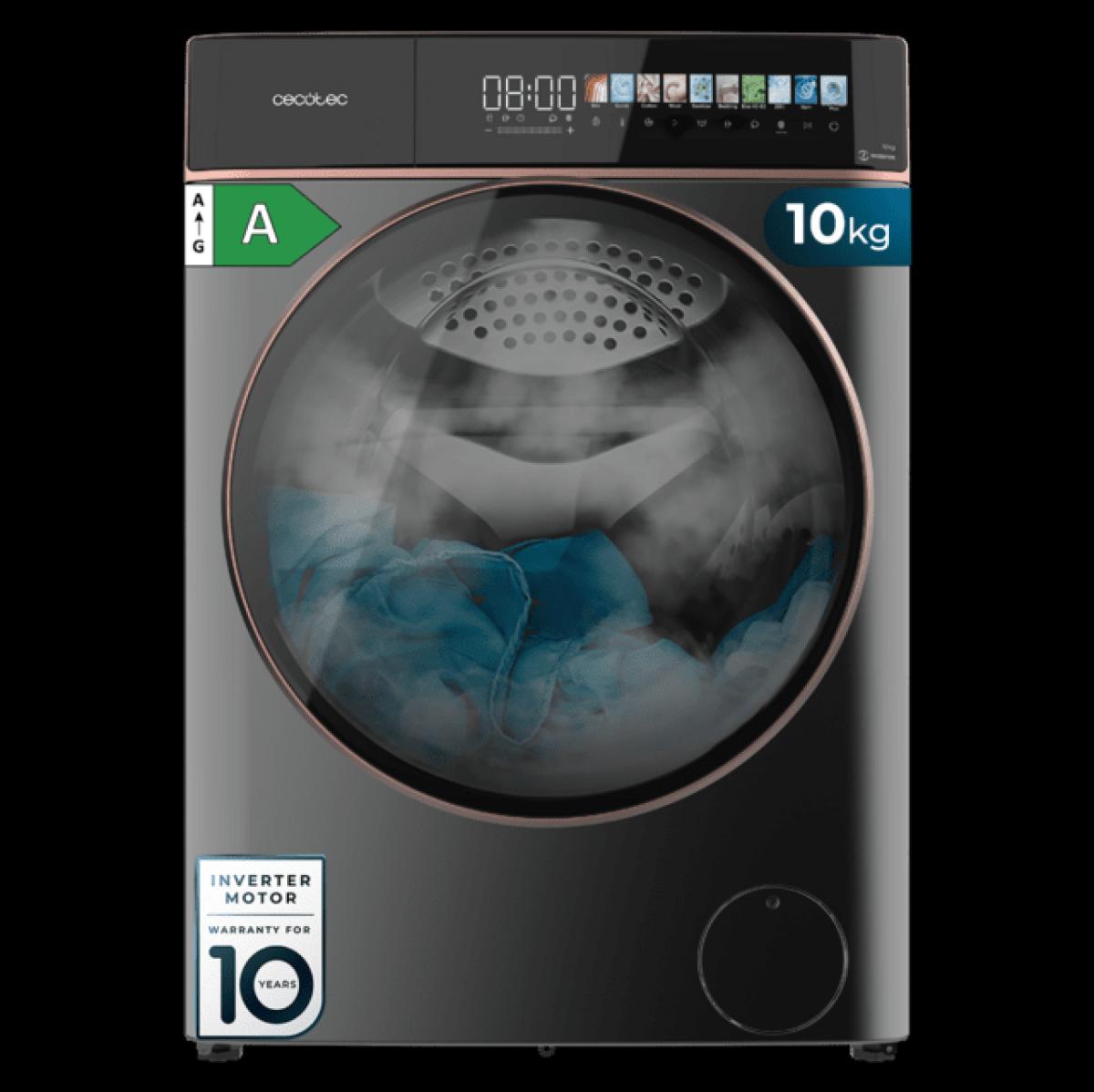 LAVADORA CECOTEC 01299 BOLERO DRESSCODE 10900 10KG 1400RPM A INV. FULL COLOR STEEL
