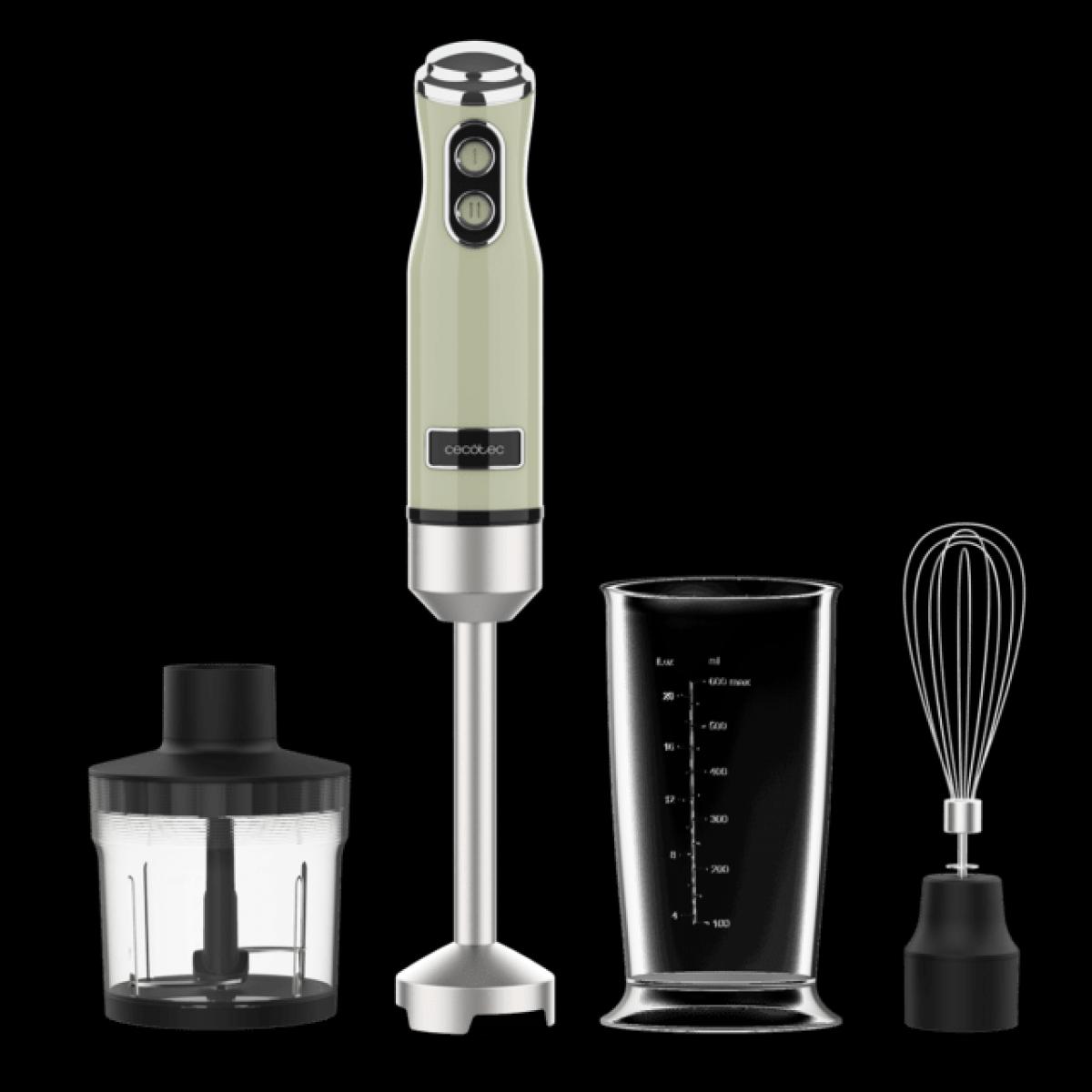 BATIDORA CECOTEC 03946 POWER RETROGREEN 1200MAX CREAM&CRUSH 1200W COMPLETA