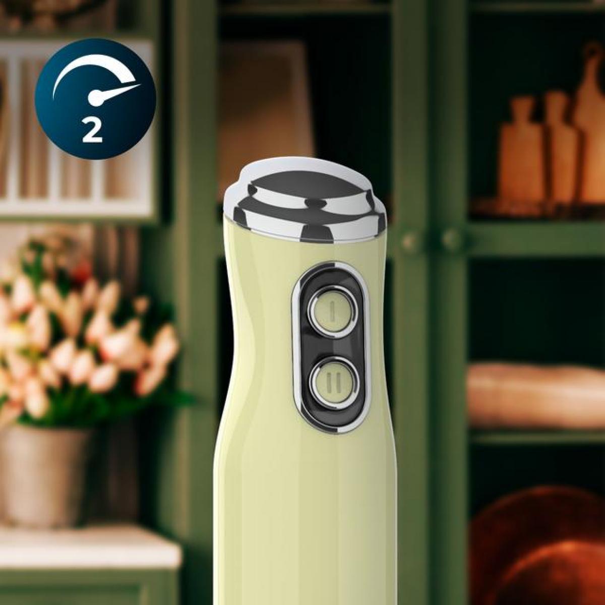 BATIDORA CECOTEC 03946 POWER RETROGREEN 1200MAX CREAM&CRUSH 1200W COMPLETA