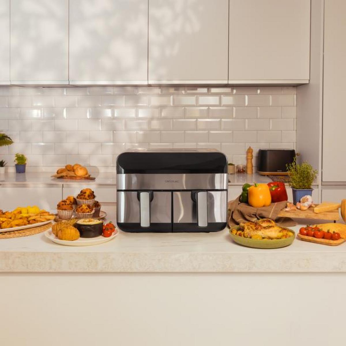 FREIDORA SIN ACEITE CECOTEC 03489 CECOFRY ADVANCE 9000 INOX 9L (4,5+4,5L)
