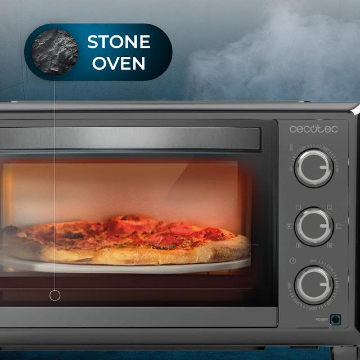 HORNO SOBREMESA CECOTEC 03818 BAKE&TOAST 2600 BLACK 4PIZZA 26L 1500W