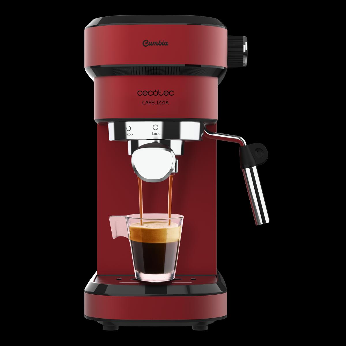 CAFETERA EXPRESS CECOTEC 01583 CAFELIZZIA 790 SHINY 20BARES THERMOBLOCK ROJA