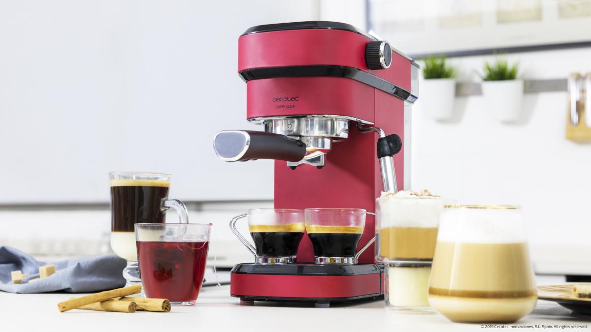 CAFETERA EXPRESS CECOTEC 01583 CAFELIZZIA 790 SHINY 20BARES THERMOBLOCK ROJA
