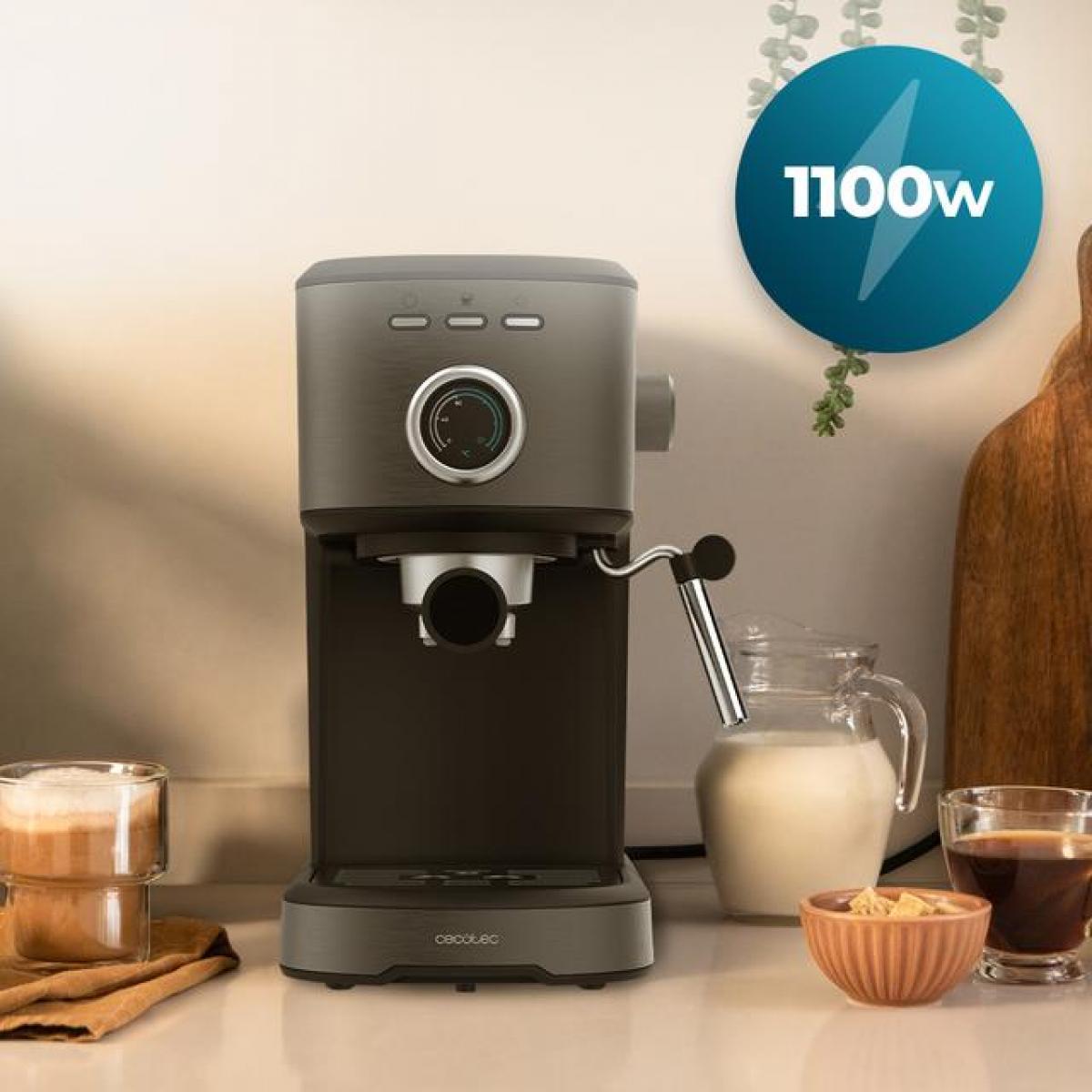 CAFETERA EXPRESS CECOTEC 00275 POWER ESPRESSO 20 PECAN STEEL 20BAR 1100W