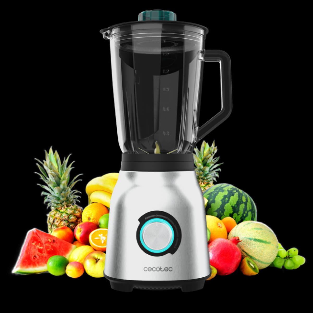 BATIDORA VASO CECOTEC 04382 POWER BLACK TITANIUM 1800MAX 1800W INOX