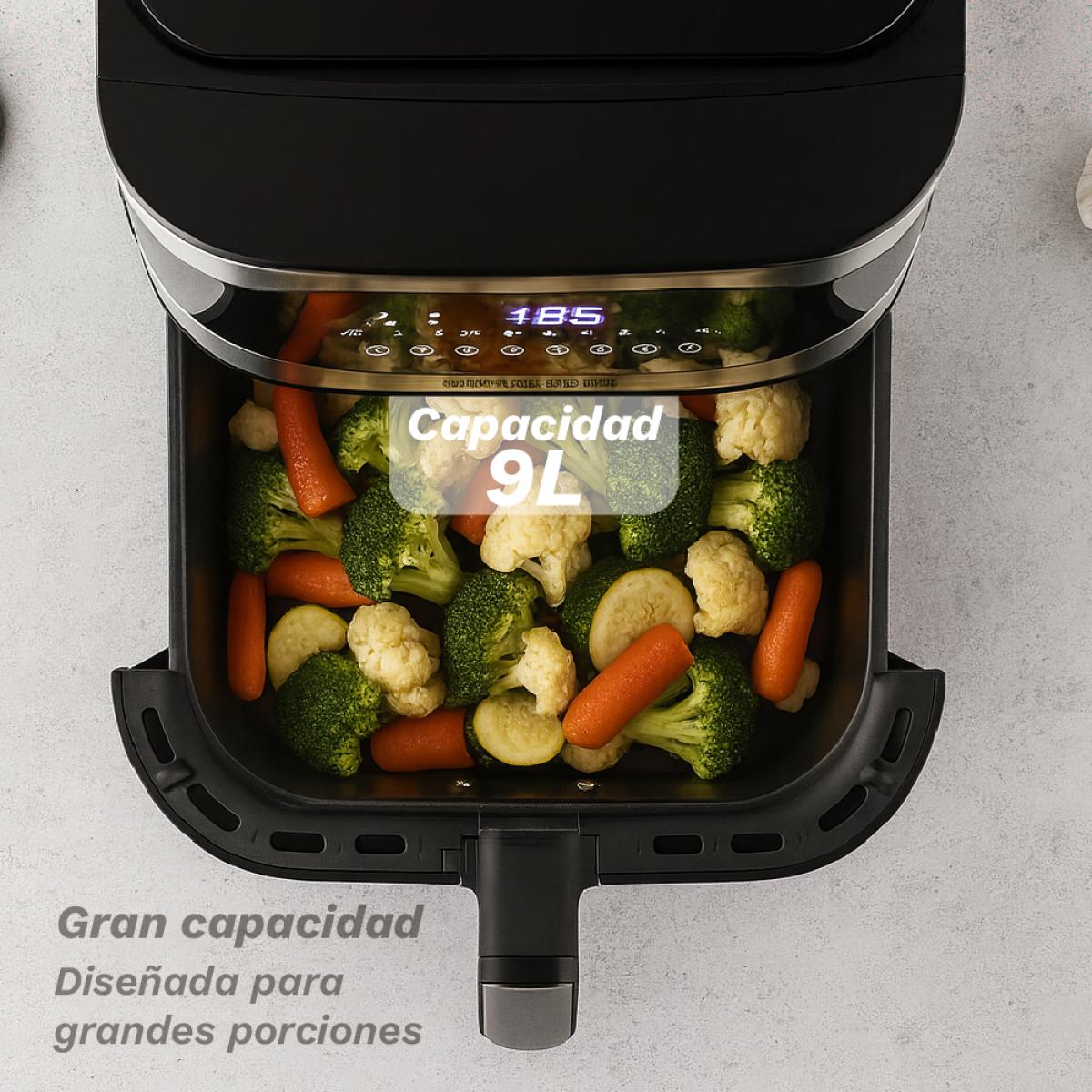 FREIDORA AIR FRYER GRUNKEL MAXISTEELFRYER 2200W 9L DOBLE RESISTENCIA
