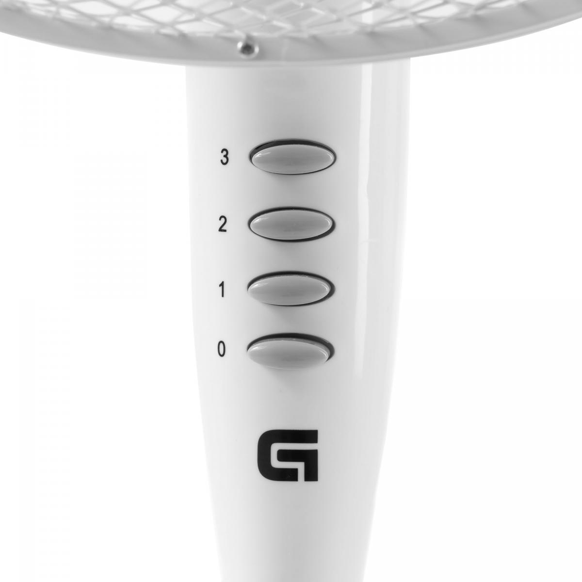 VENTILADOR PIE GRUNKEL FAN-165R 40CM 50W 5 ASPAS B.REDONDA BCO
