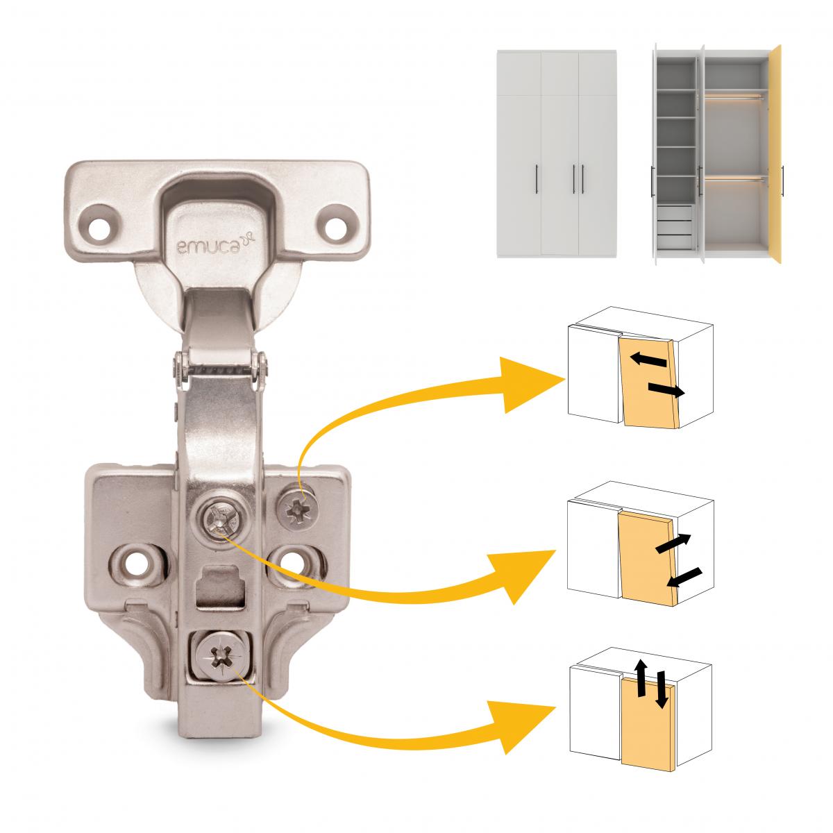 Kit de bisagra recta X91N con suplemento