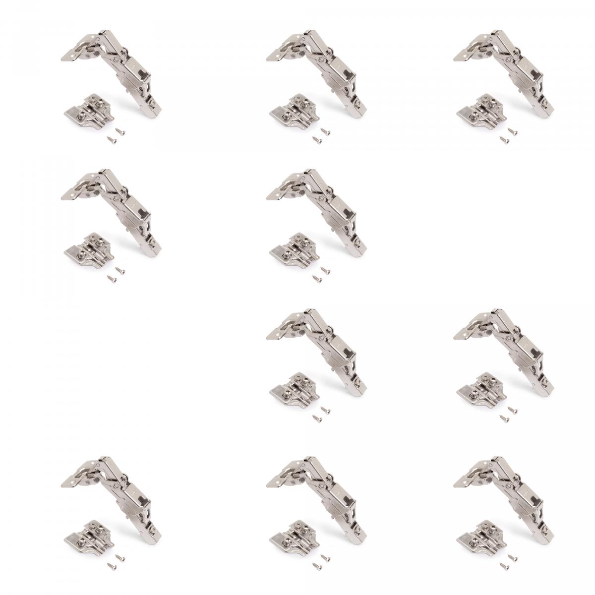 Kit de bisagra recta X91 de apertura 165º con cierre suave y suplemento