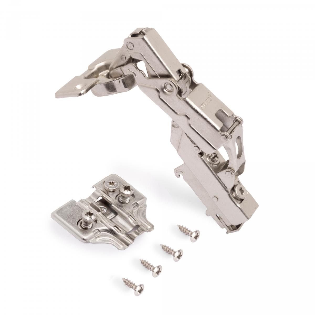 Kit de bisagra codo X91 de apertura 165º con cierre suave y suplemento