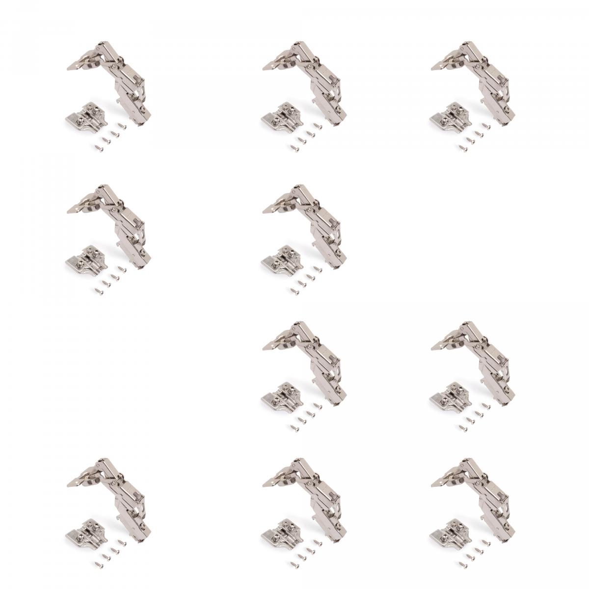 Kit de bisagra codo X91 de apertura 165º con cierre suave y suplemento