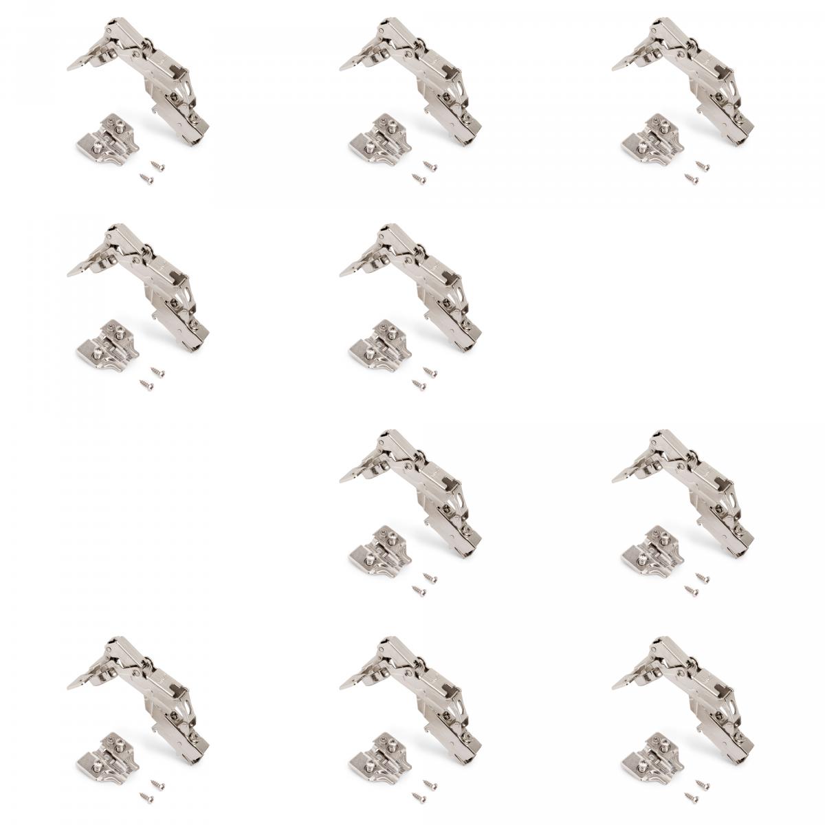 Kit de bisagra supercodo X91 de apertura 165º con cierre suave y suplemento