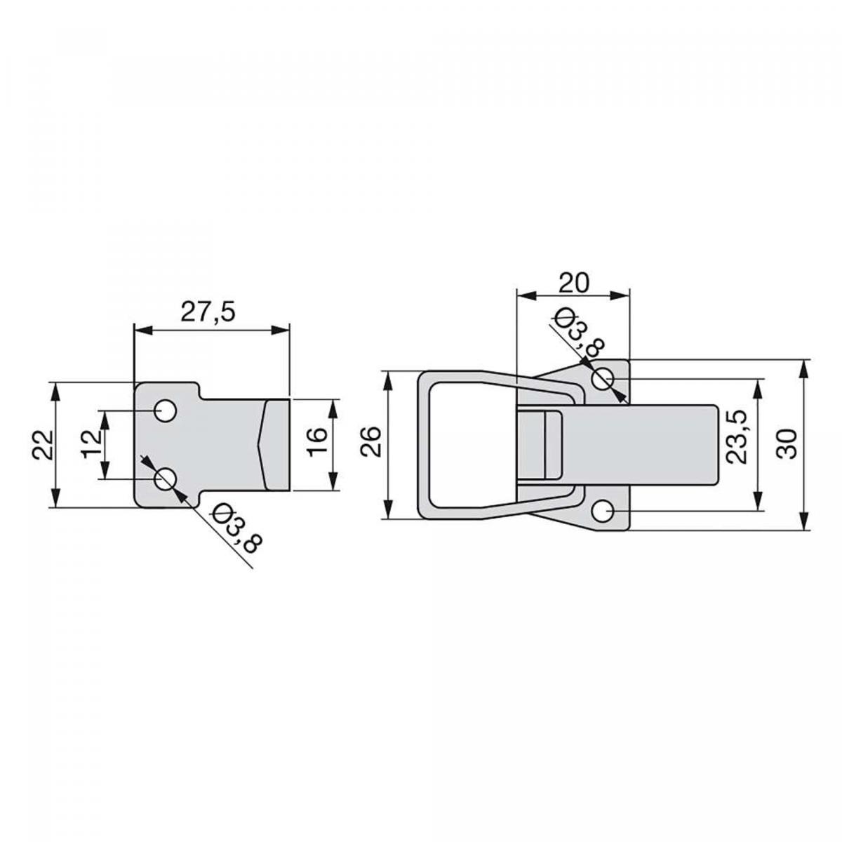 Cierre de palanca tensor para muebles