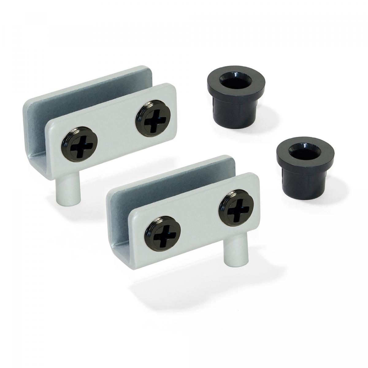 Juego de bisagras interiores para puerta de cristal