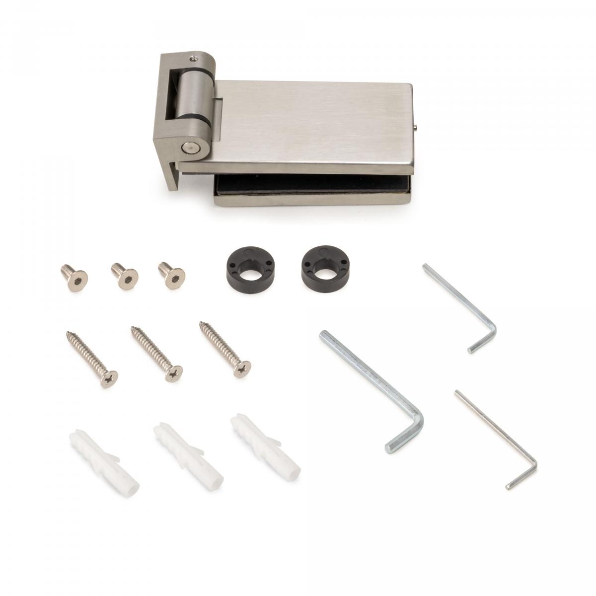 Bisagra para puerta de cristal con pala de 34mm