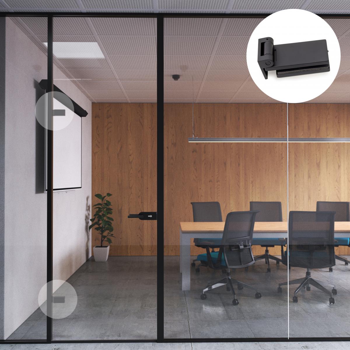 Bisagra para puerta de cristal con pala de 40mm