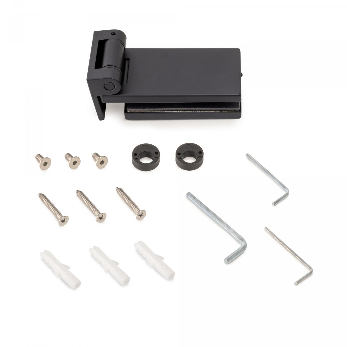 Bisagra para puerta de cristal con pala de 40mm