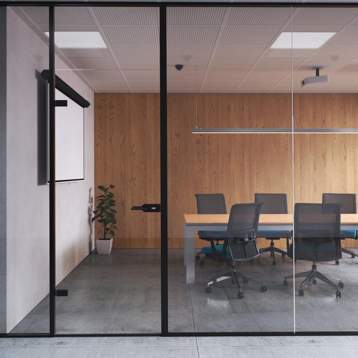 Kit de cerradura para puerta de cristal con marco de madera