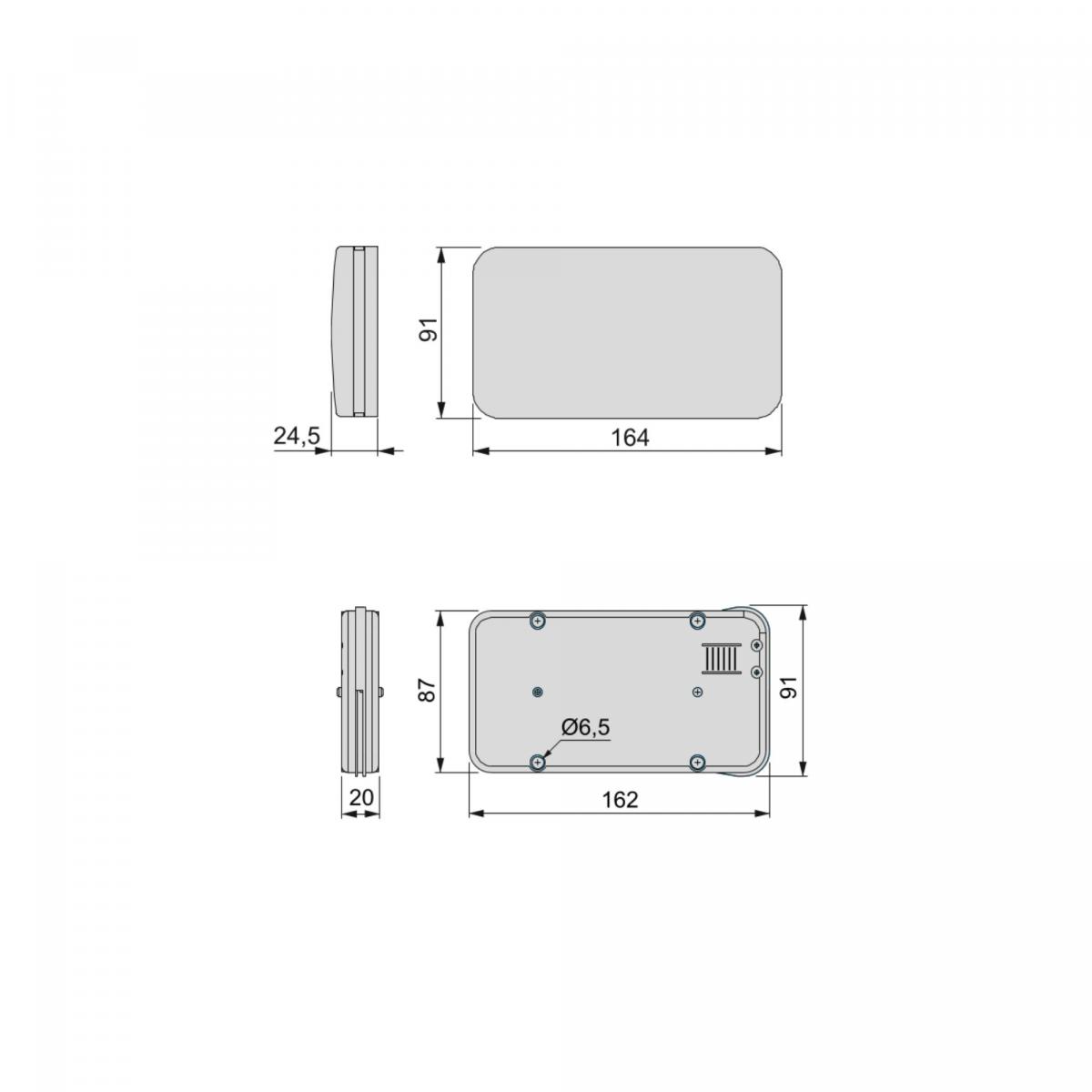 Mecanismo para puertas abatibles Miniwinch con tapa