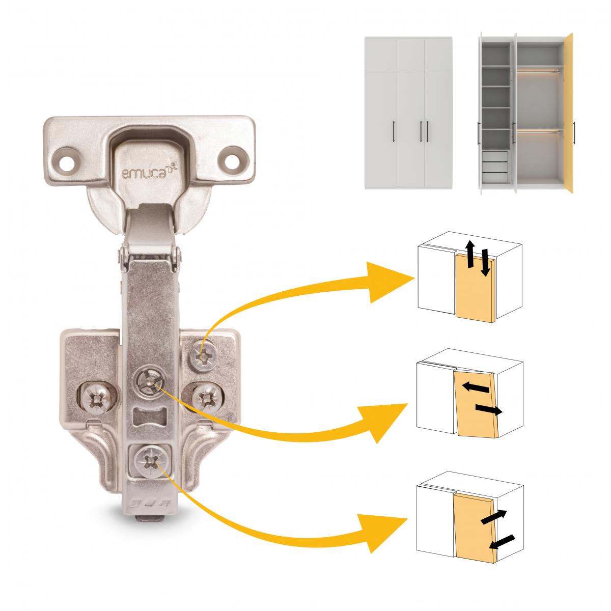 Kit de bisagra recta X92N y suplemento