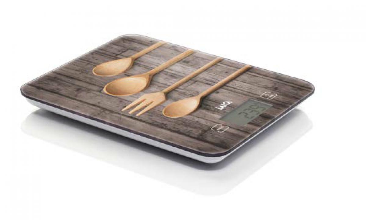 BALANZA COCINA  LAICA KS5010N 10KG ELECT.MADERA CUCHARAS