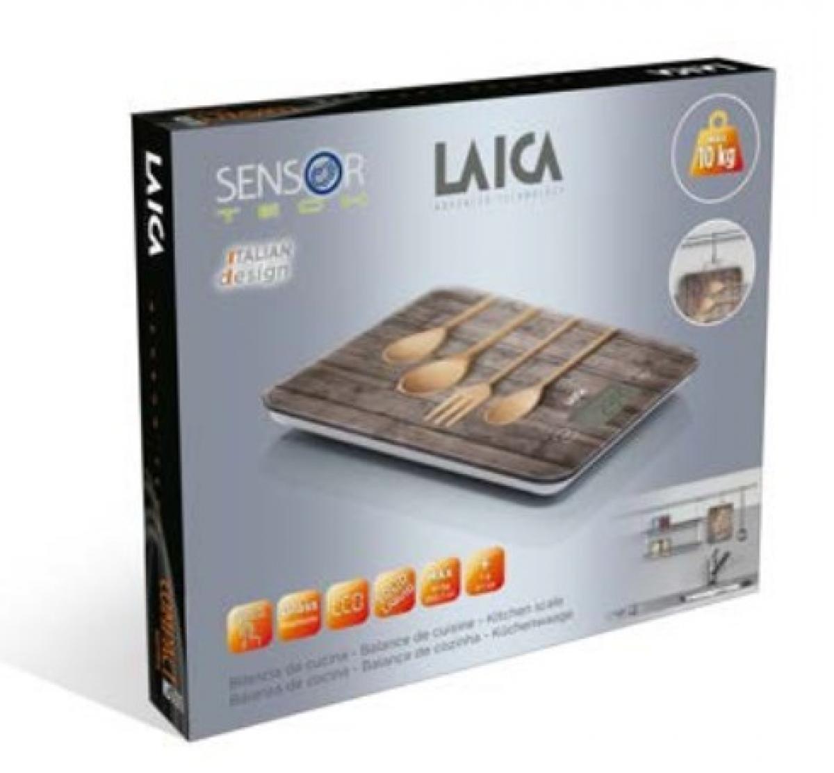 BALANZA COCINA  LAICA KS5010N 10KG ELECT.MADERA CUCHARAS