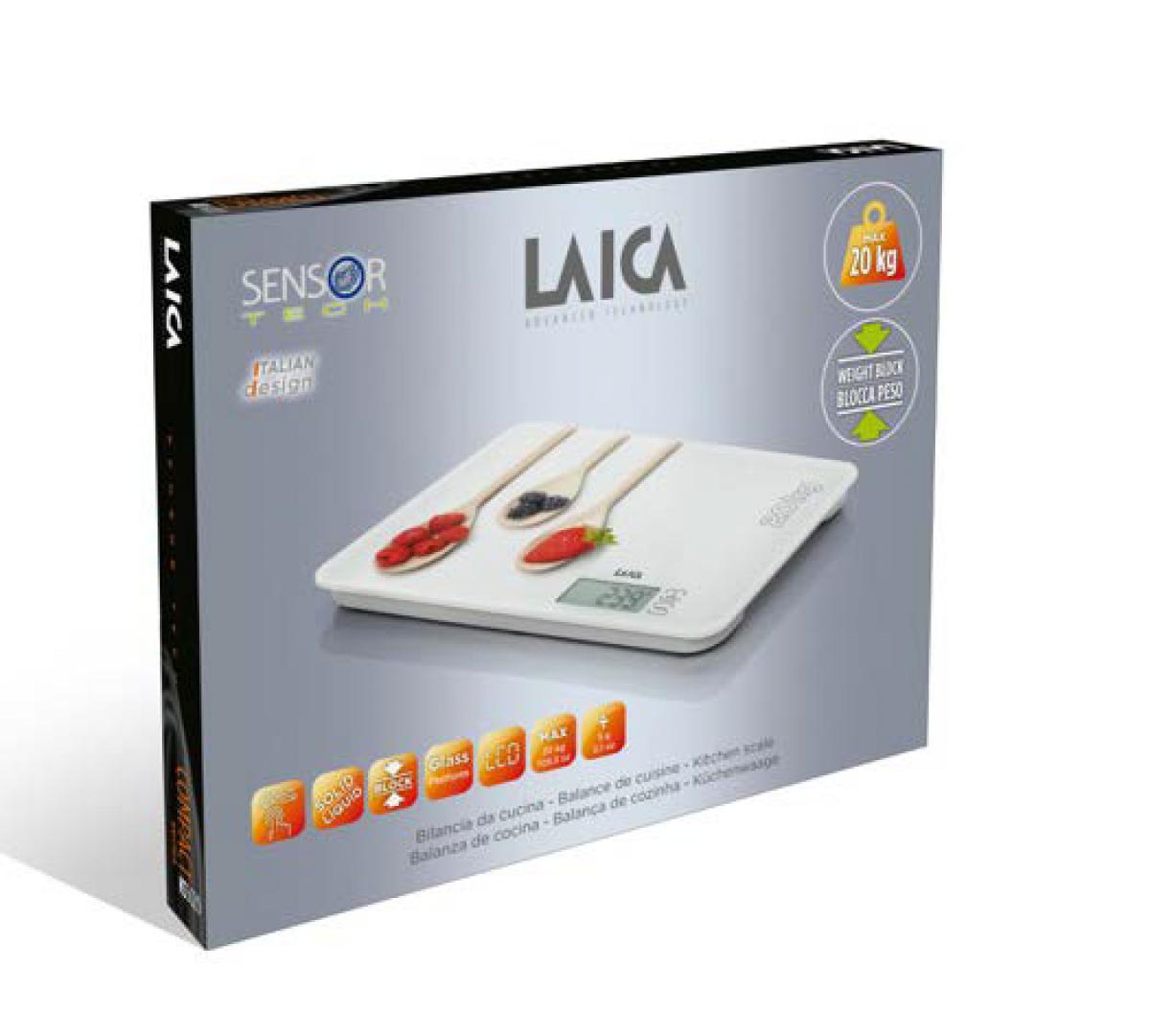 BALANZA COCINA  LAICA KS5020W 20KG ELECT.BLANCO CUCHARAS