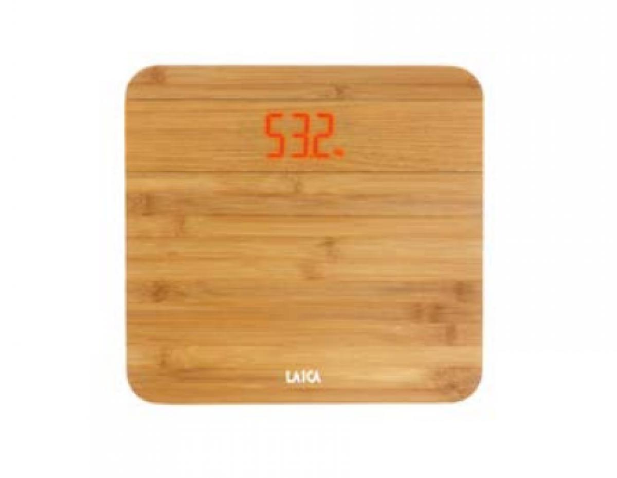 BASCULA BAÑO LAICA PS1067D 150KG.ELEC.MADERA BAMBO