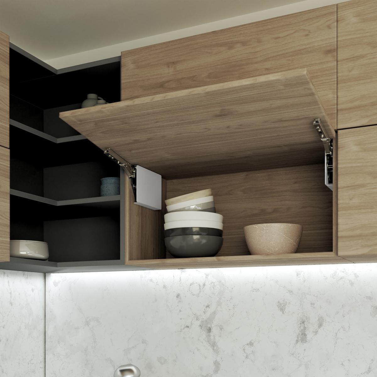 Compás para puertas elevables Altius Lift, sin bisagras