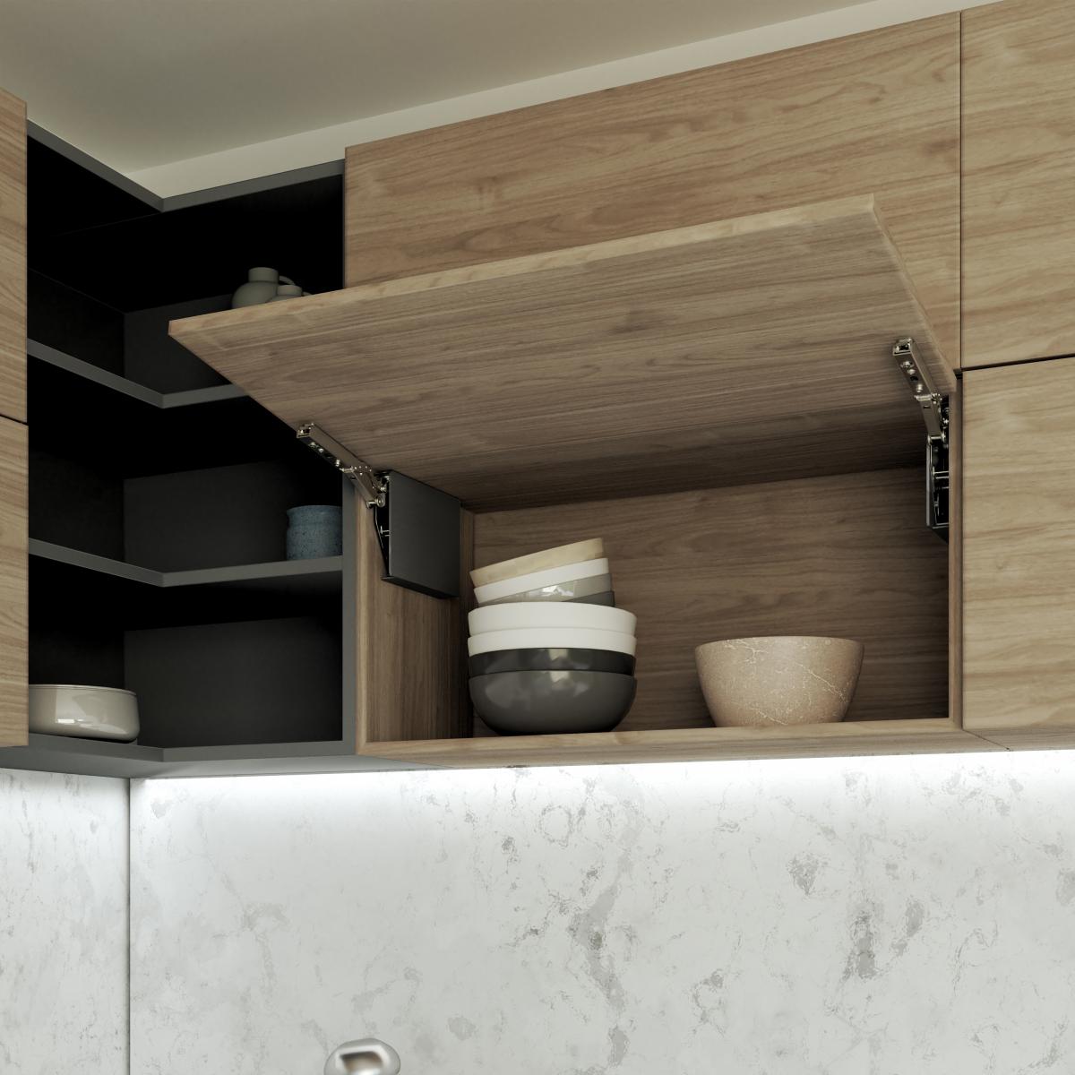 Compás para puertas elevables Altius Lift, sin bisagras