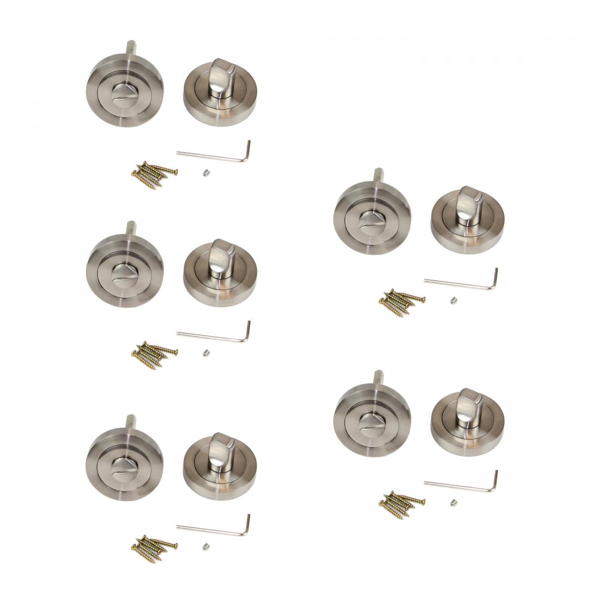 Juego de condena con roseta redonda para puertas de interior.