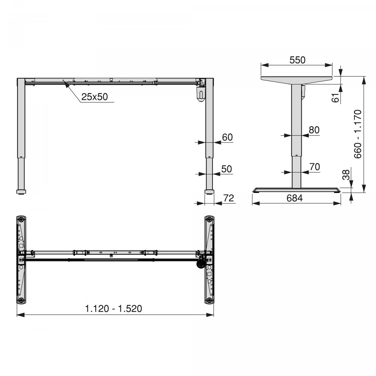 Mesa motorizada regulable en altura Lift Table