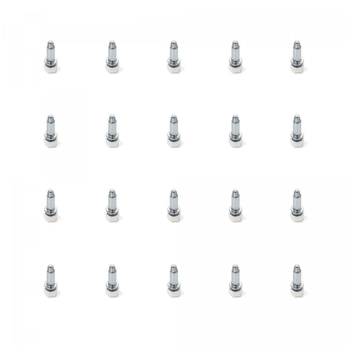 Pie nivelador con base hexagonal M6 con tuerca