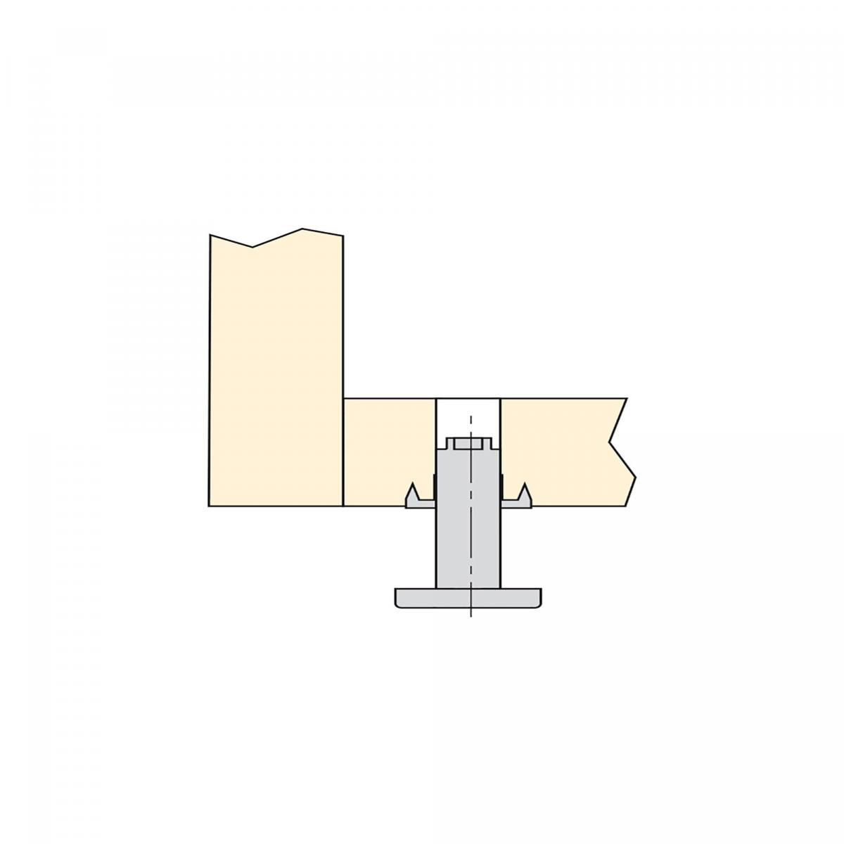 Pie nivelador para mueble con regulación interior M10
