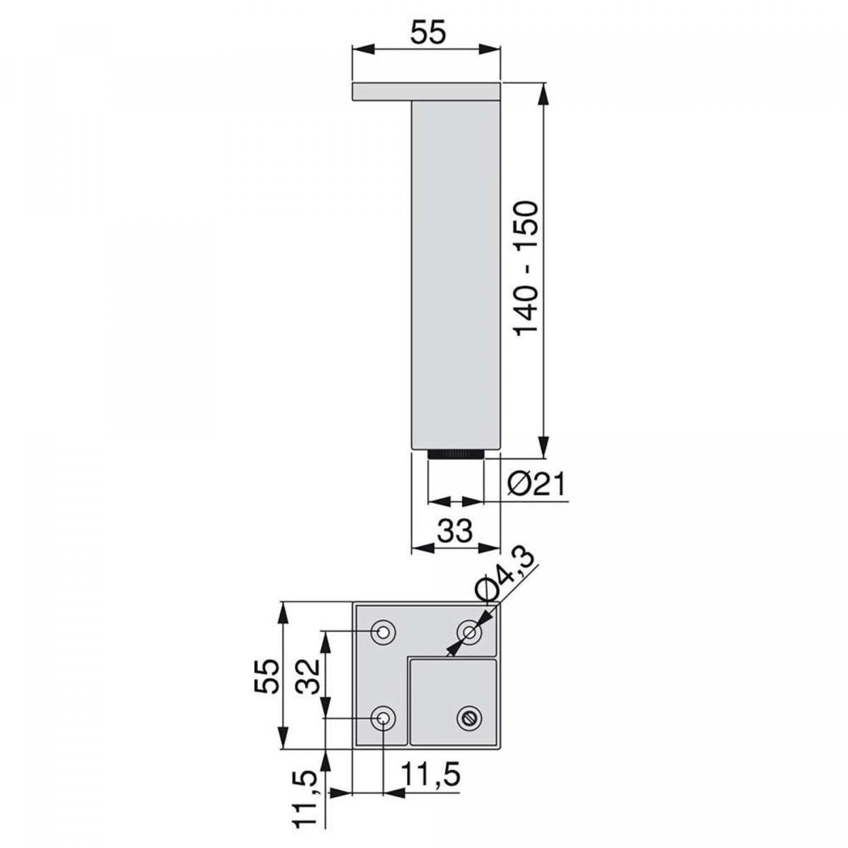 Pie regulable para mueble Smartfeet