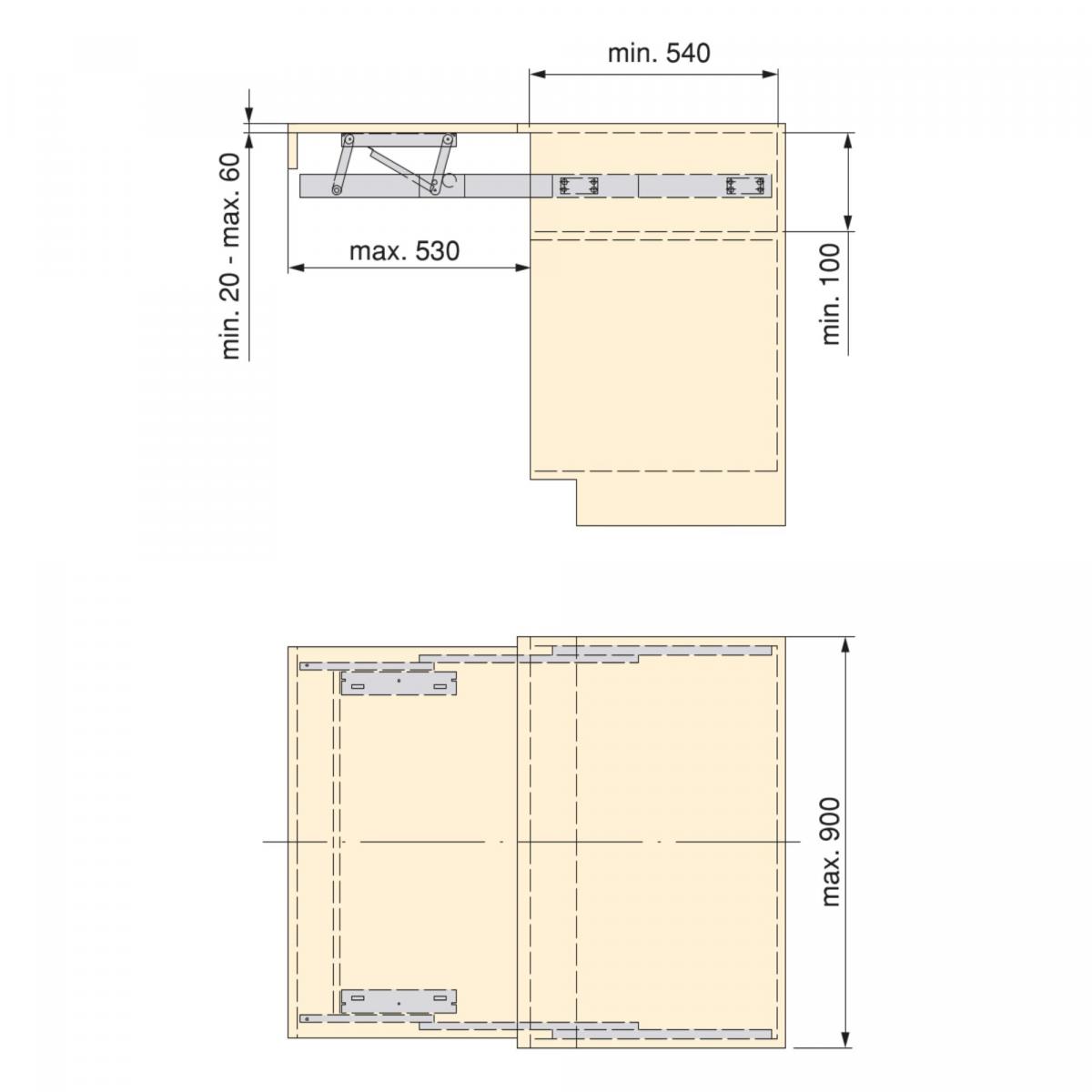 Guías para mesa extensible y elevable Oplà Top
