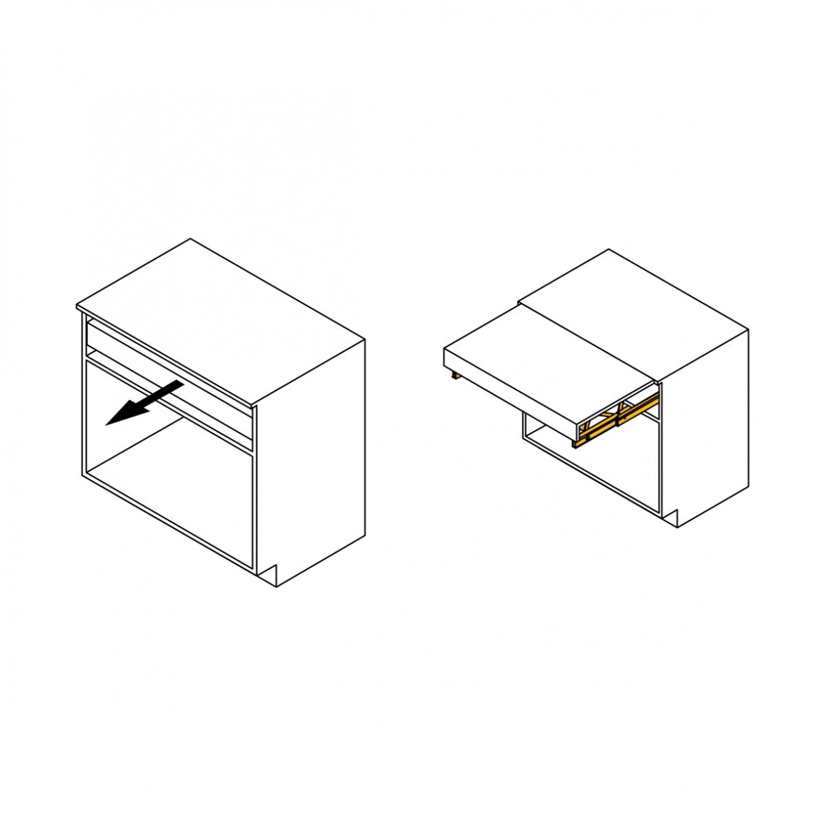 Guías para mesa extensible y elevable Oplà Top