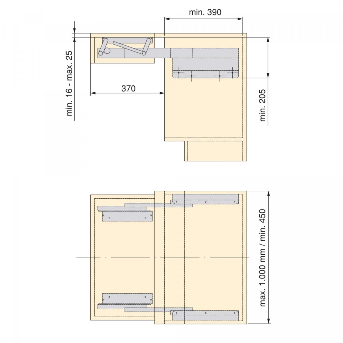 Guías para mesa extensible y elevable Oplà Folding+39