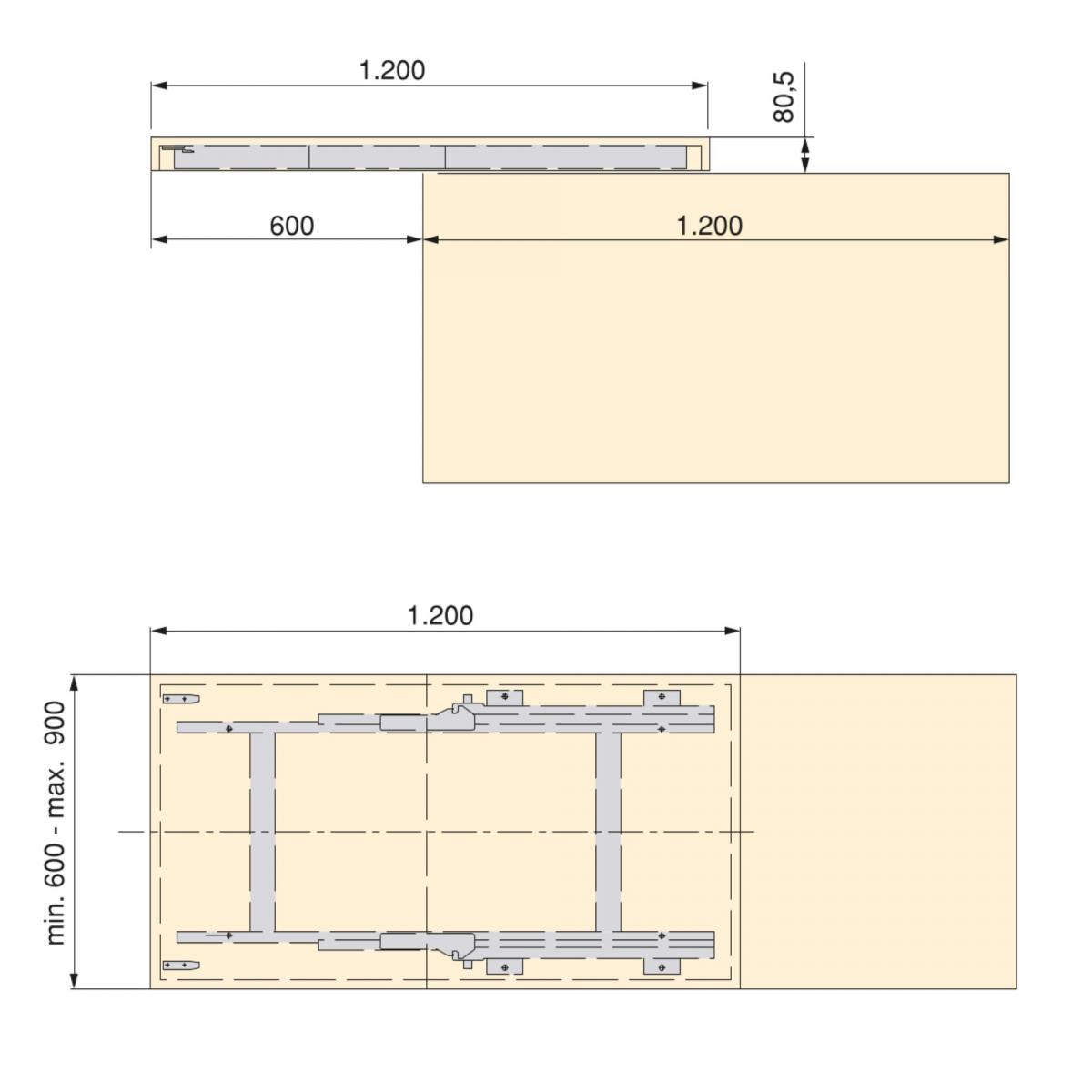 Guías para mesa deslizante Twice Top