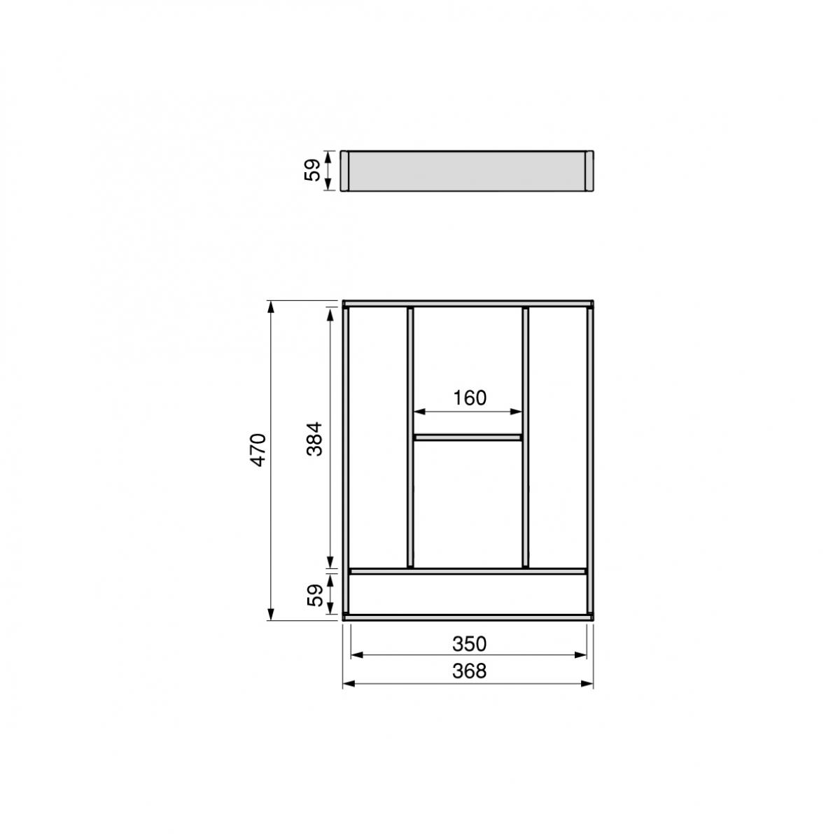 Organizador para cajón Alumount 450x500