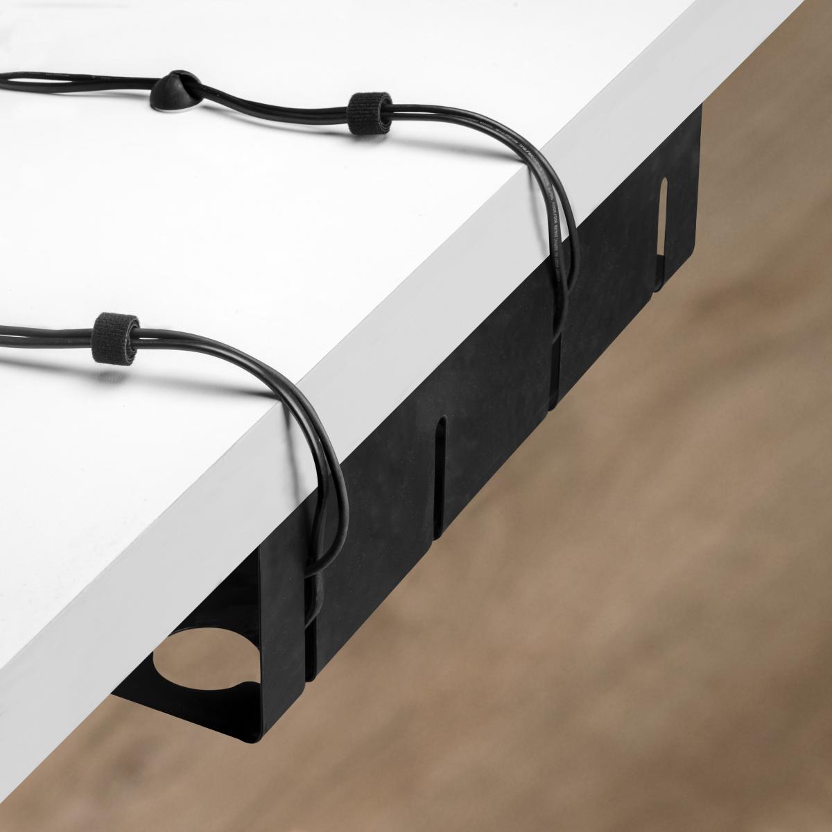 Bandeja organizadora de cables para debajo de la mesa