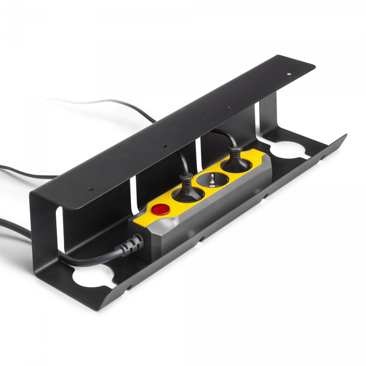 Bandeja organizadora de cables para debajo de la mesa